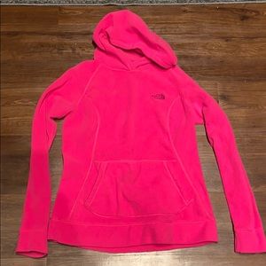 The North Face size Medium pink hooded fleece